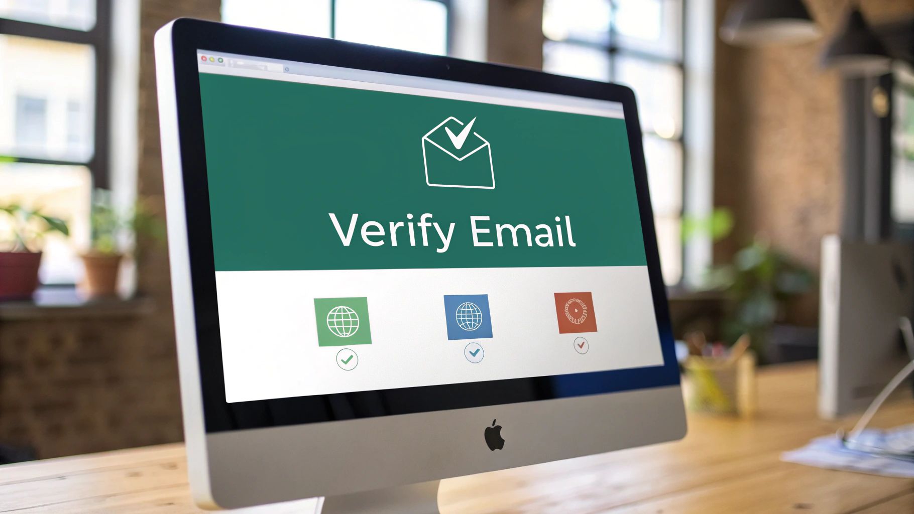 A shield icon with a checkmark, symbolizing email verification and sender reputation protection.