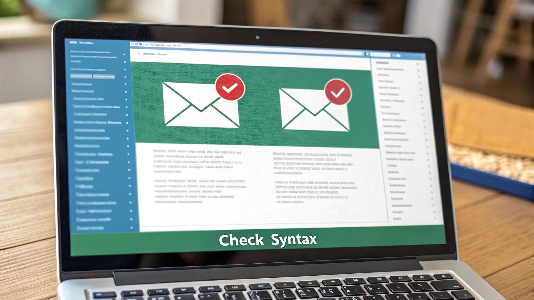 An abstract image showing the components of an email address, like a username, the '@' symbol, and a domain name, being assembled.