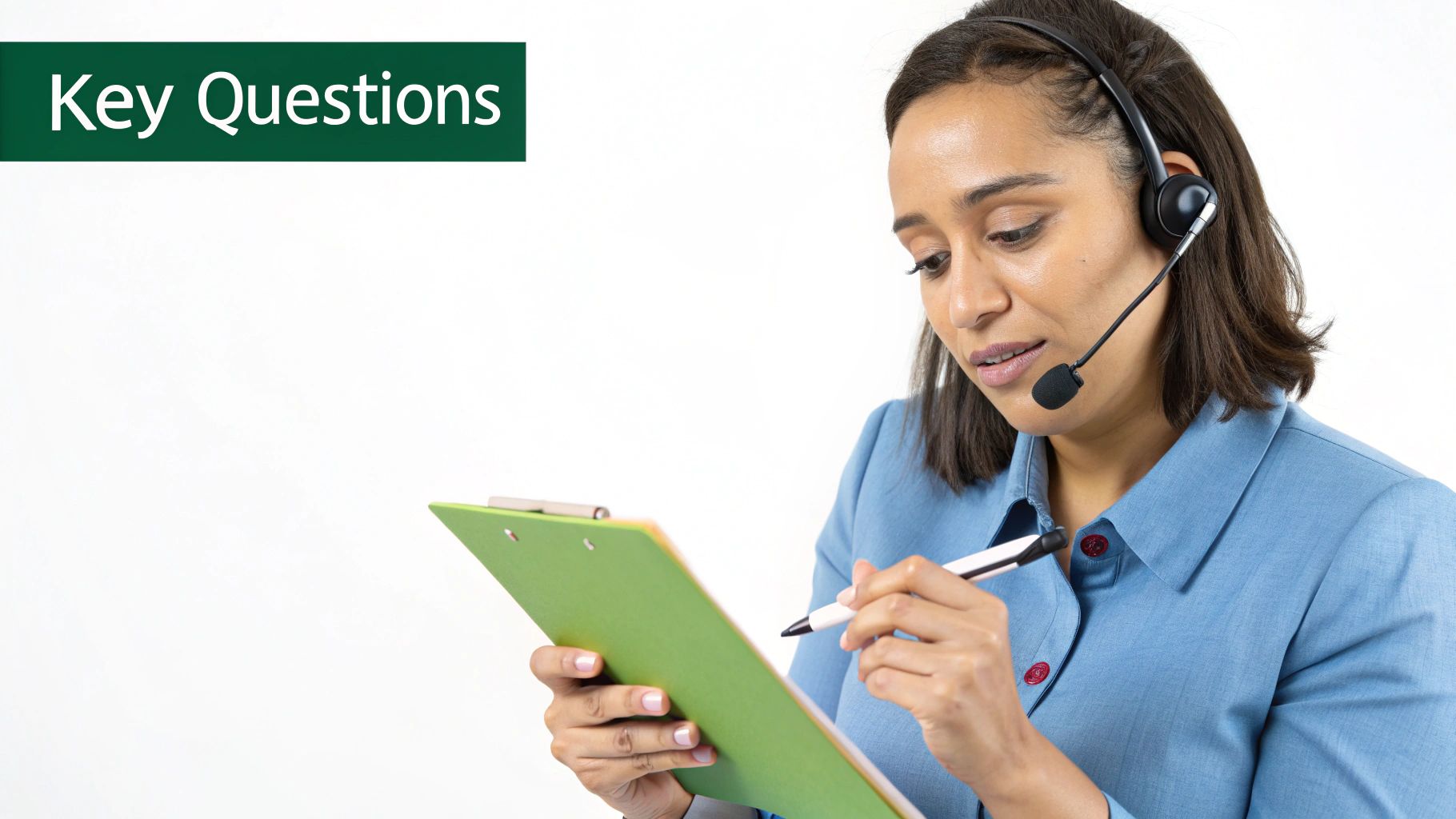 Two business professionals in a modern office, using a transparent whiteboard to map out a sales framework like BANT or MEDDIC.