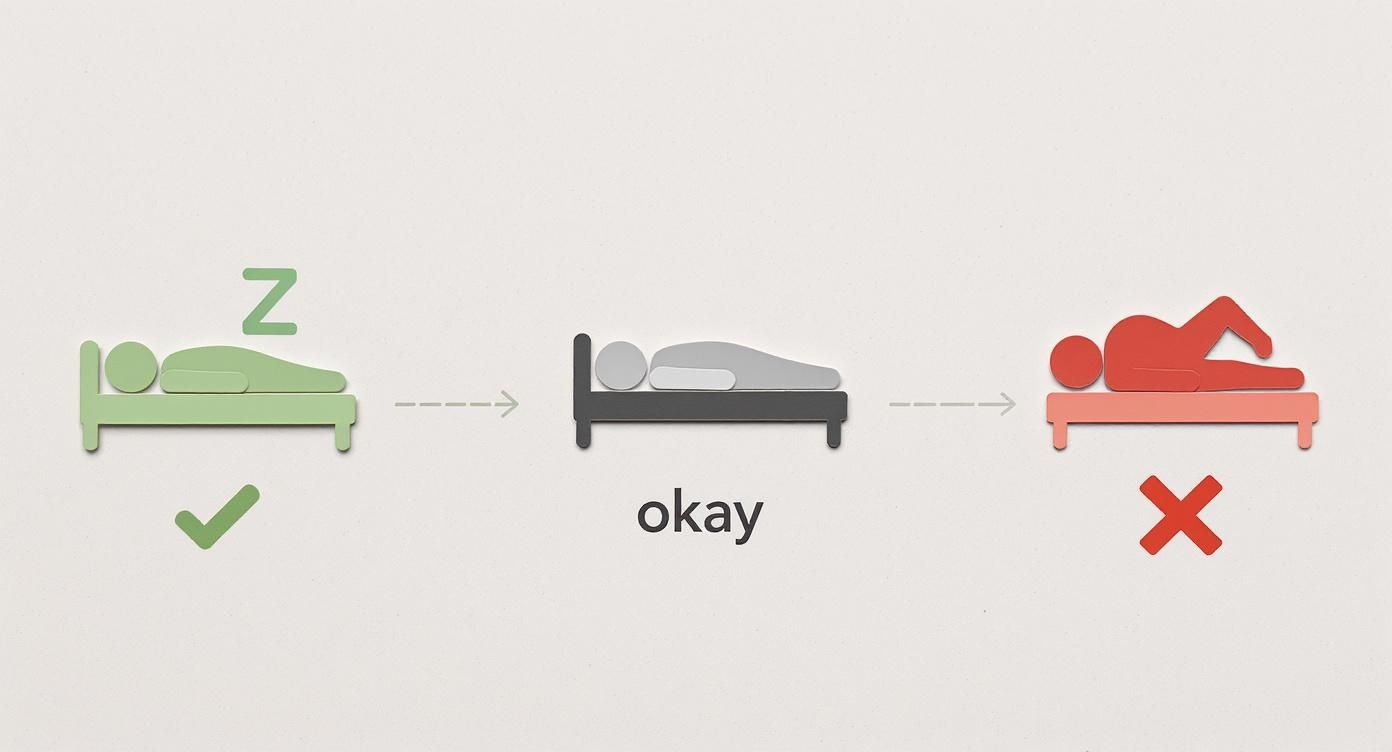 Infographic about best way to sleep with upper back pain