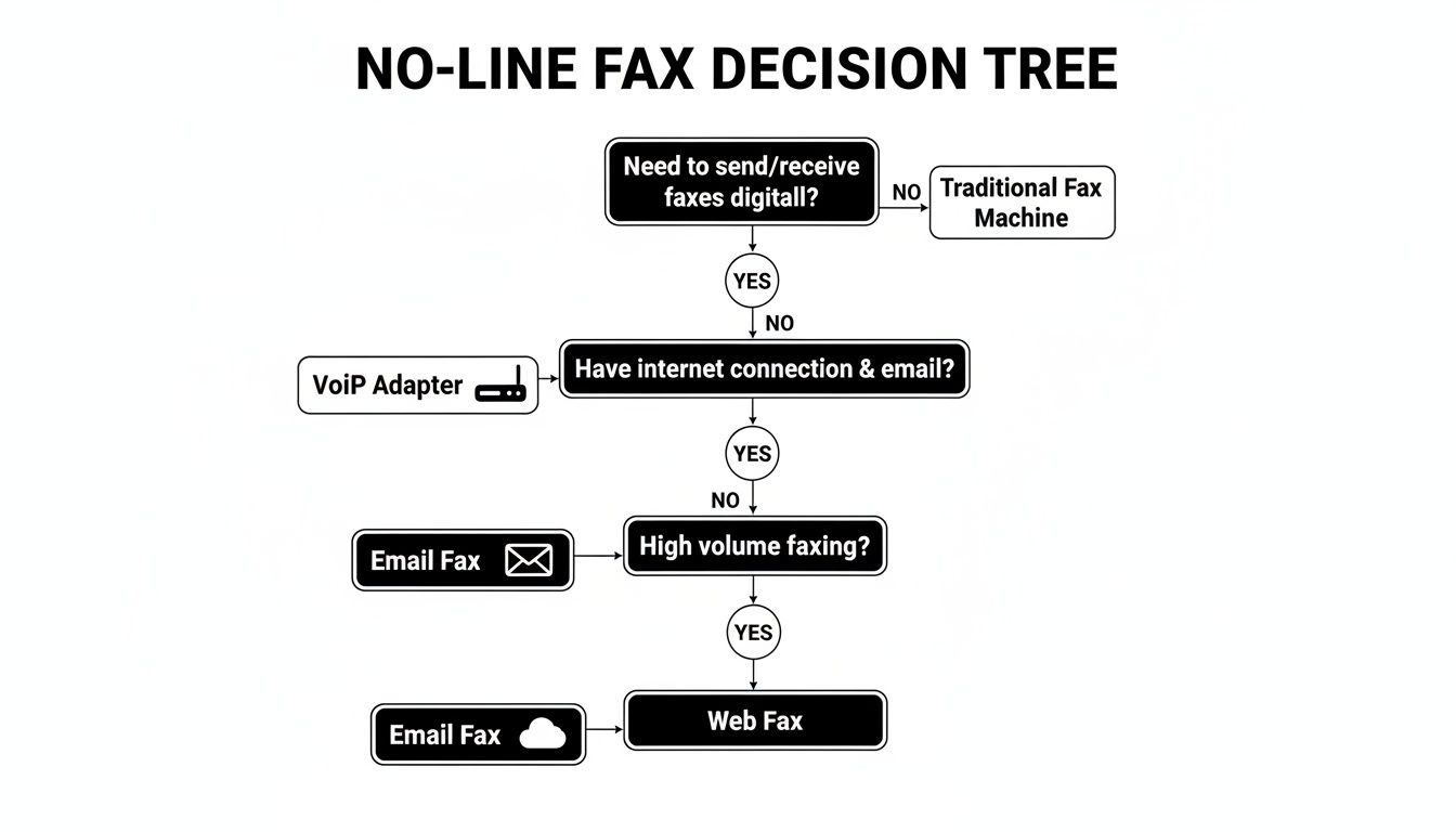Infographic about fax machine no phone line