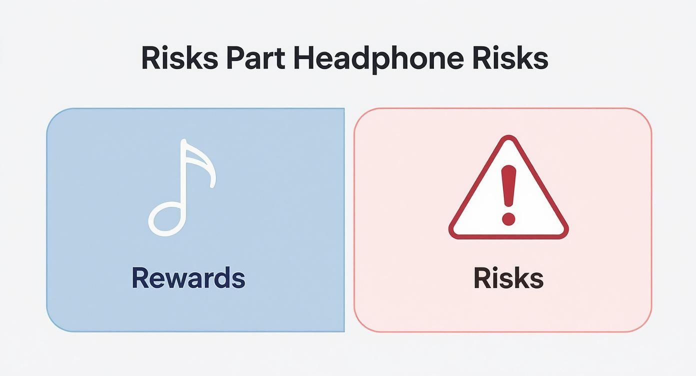 Infographic about is sleeping with headphones bad