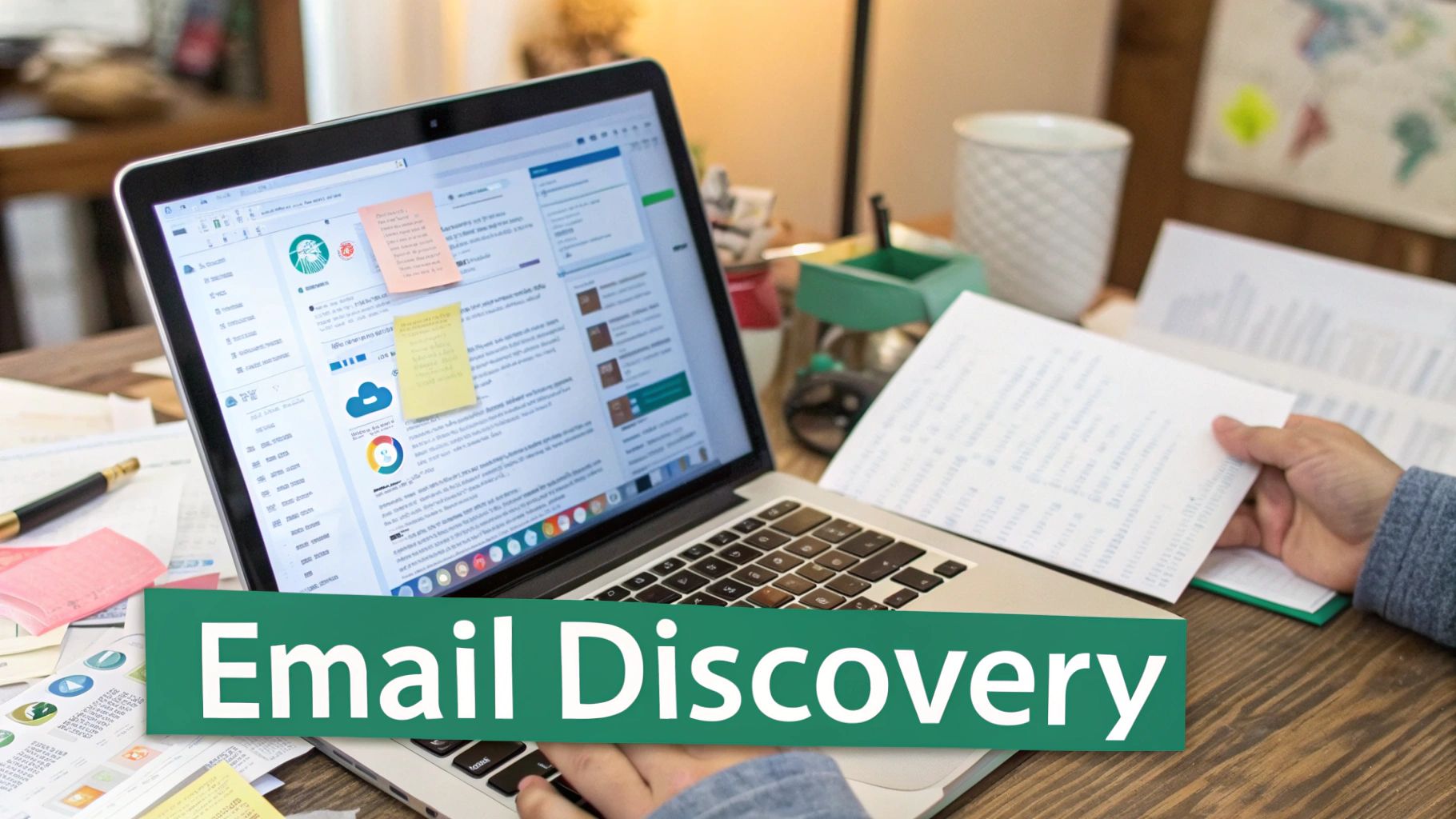 A person using a laptop with code on the screen, representing digital detective work