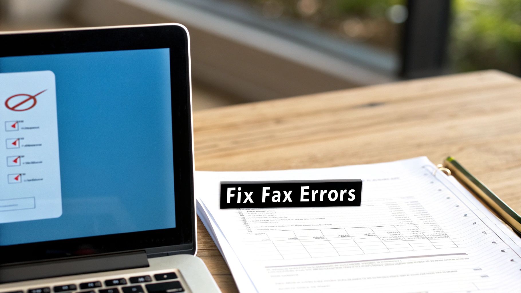 A person looking thoughtfully at a laptop screen while working on a document.