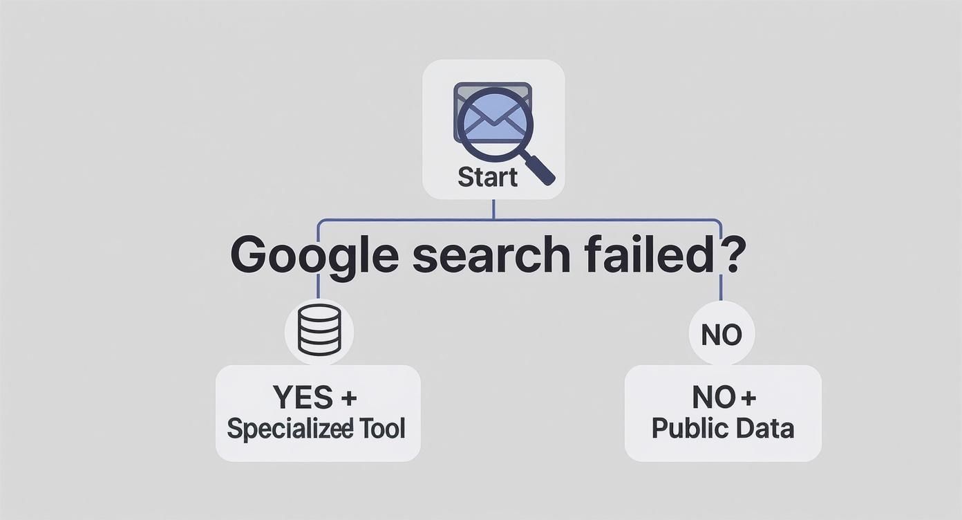 Infographic about google reverse email lookup