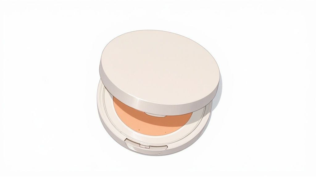Cosmetic products with eco-friendly packaging displayed on a clean, modern surface