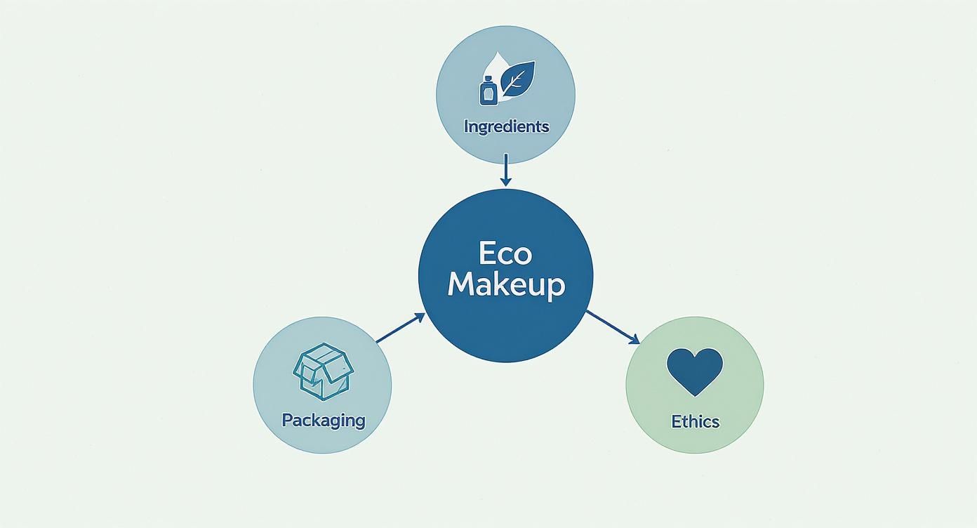 Infographic about environmentally friendly makeup