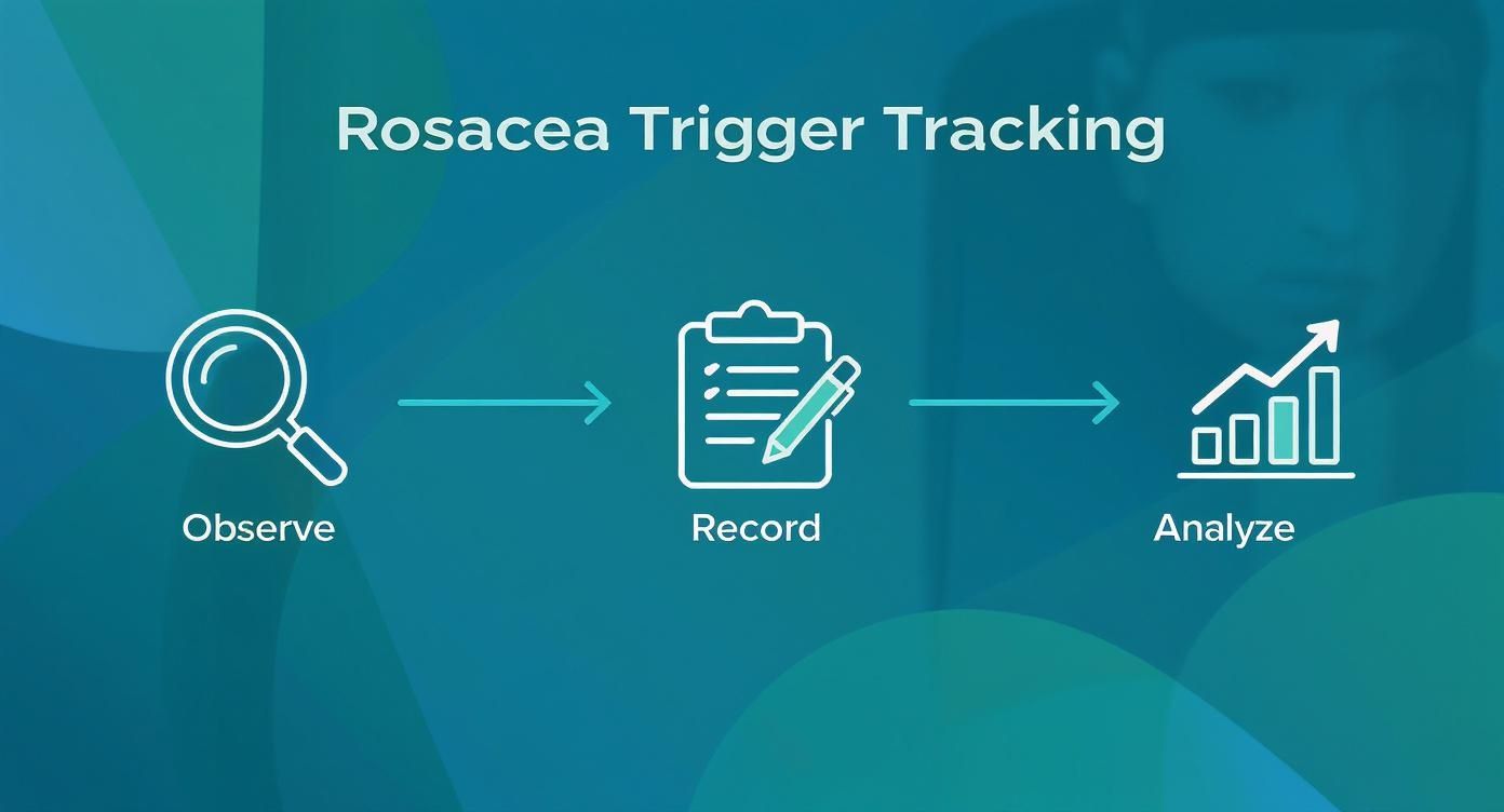 Infographic about how to treat rosacea naturally