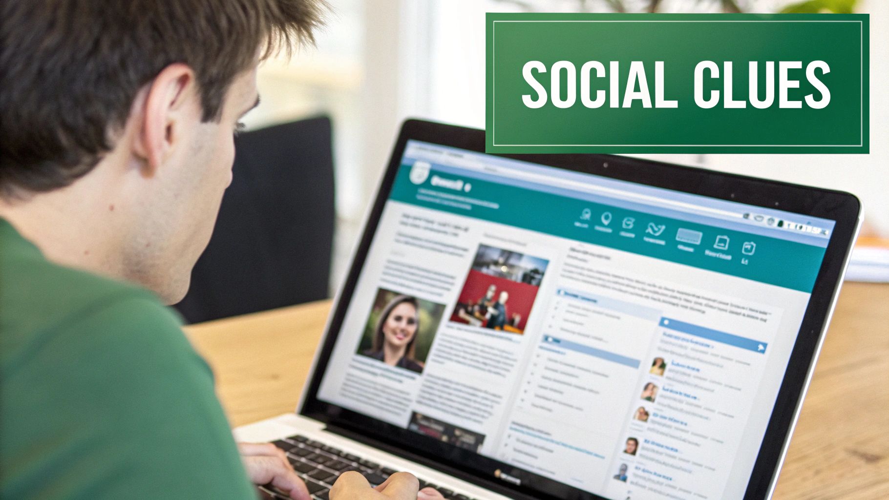 A person's hand holding a phone displaying social network icons.