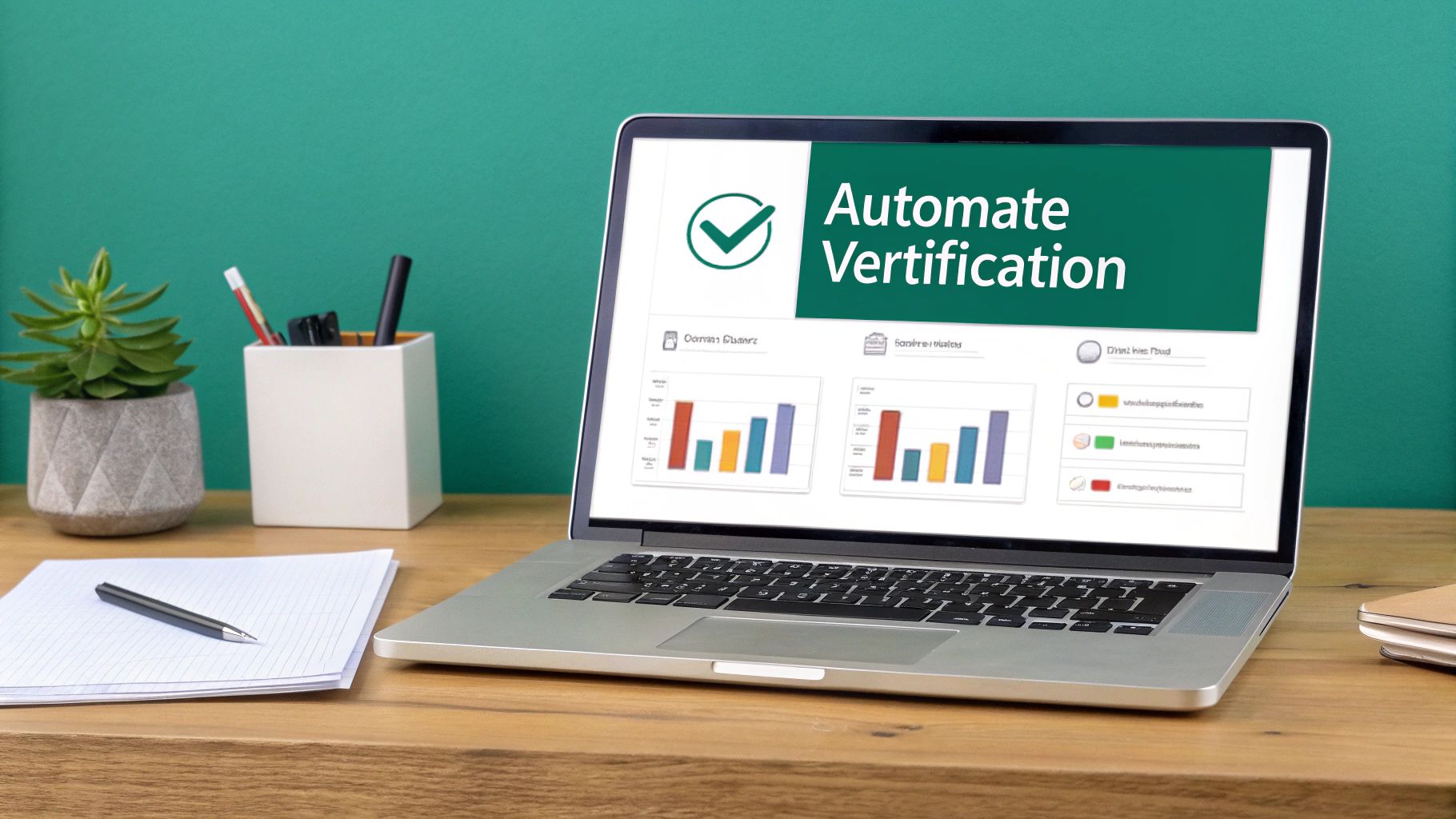 A clean dashboard showing an email list being processed, with clear status indicators like 'valid', 'invalid', and 'risky'.