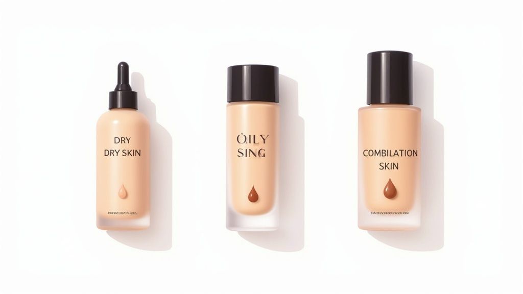 Woman with flawless skin after applying cruelty-free foundation