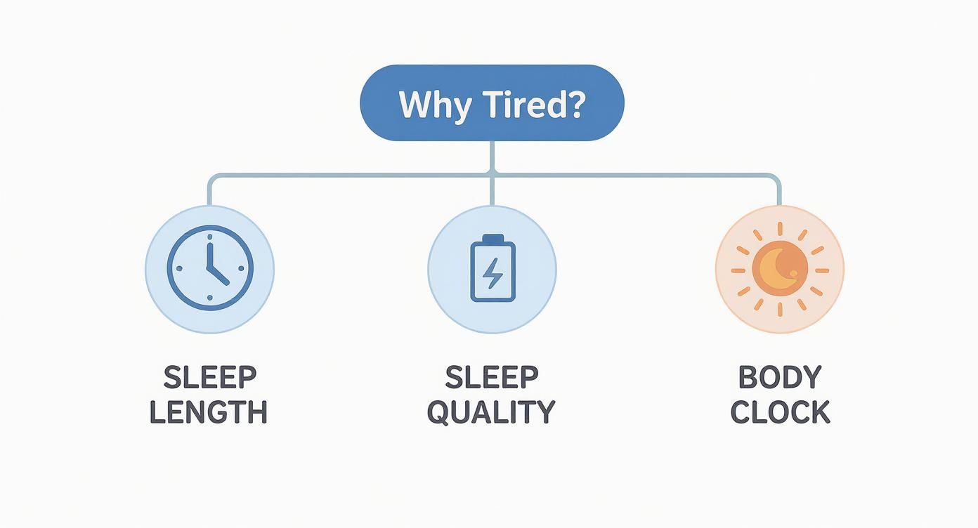 Infographic about why do i wake up tired