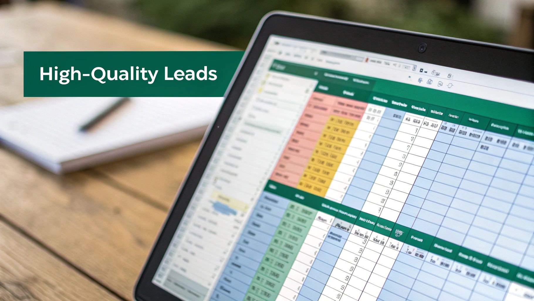 A diagram showing raw data points being filtered and organized into a clean, structured list.