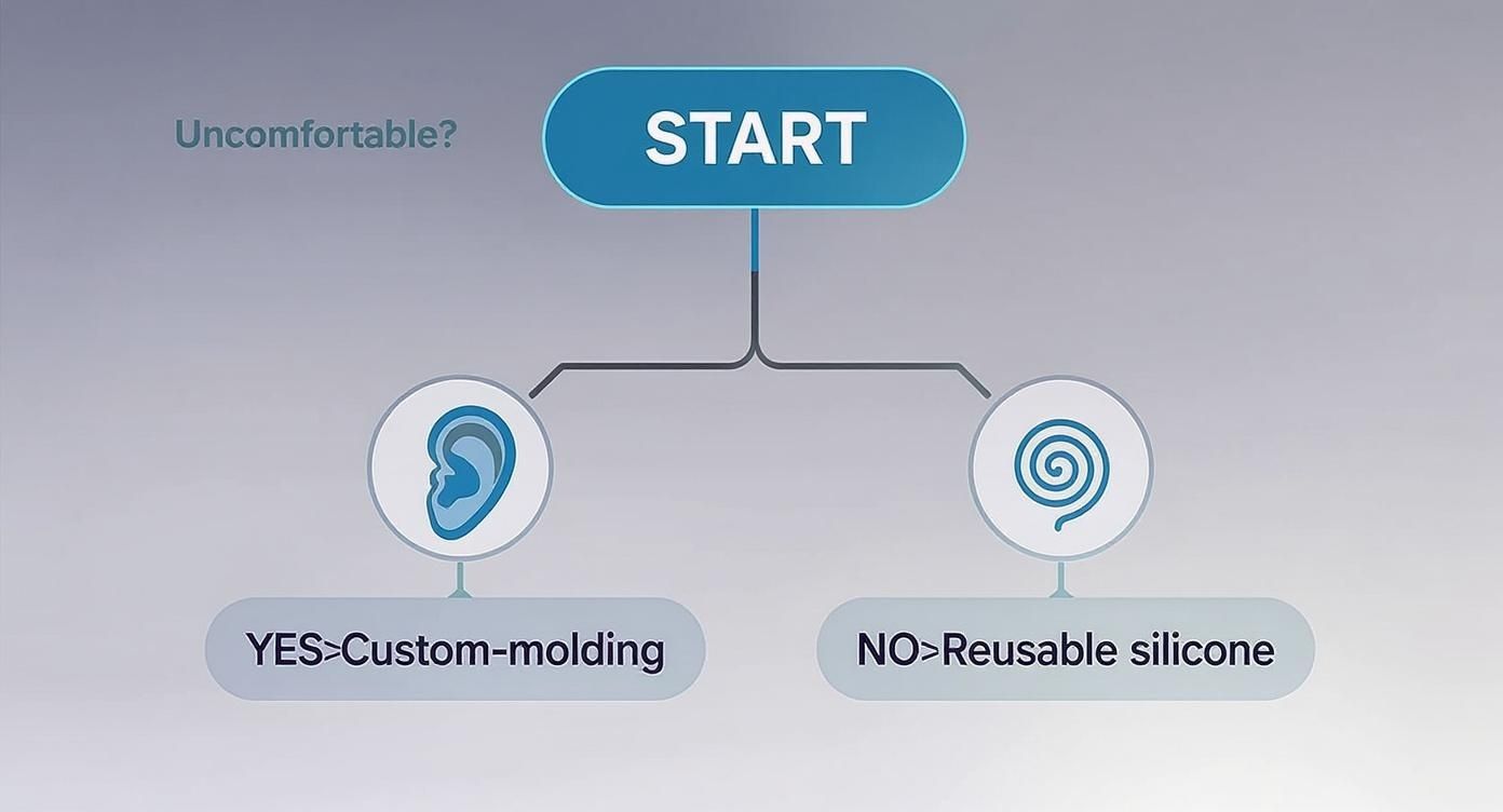 Infographic about ear plug alternatives for sleeping