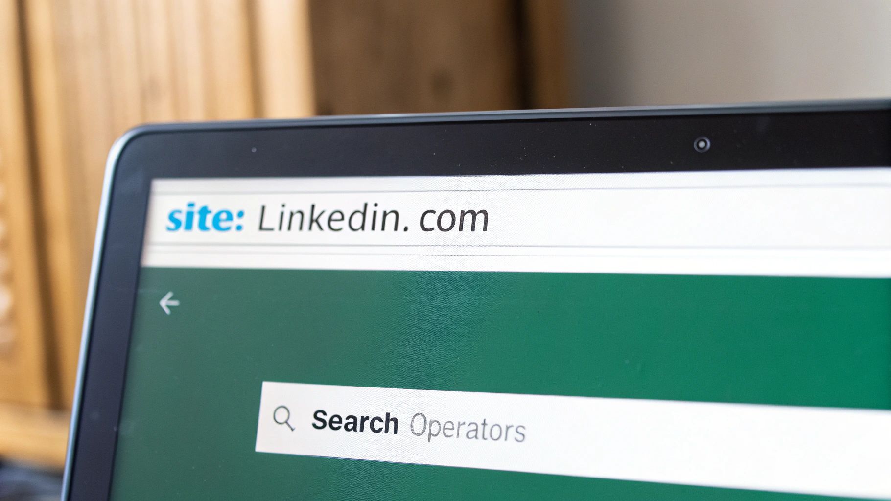 Screenshot of a Google search for a specific email on LinkedIn, showing targeted results.