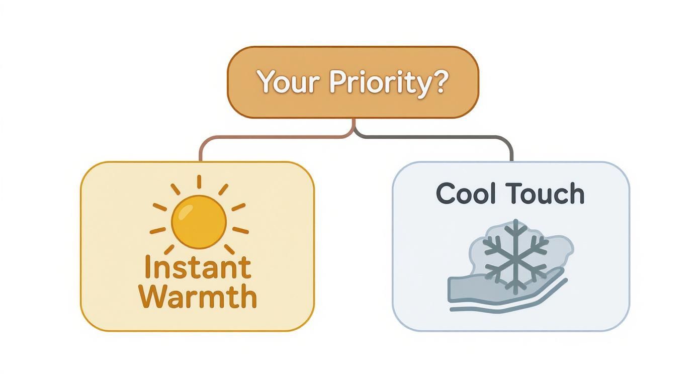 Infographic about best blanket material
