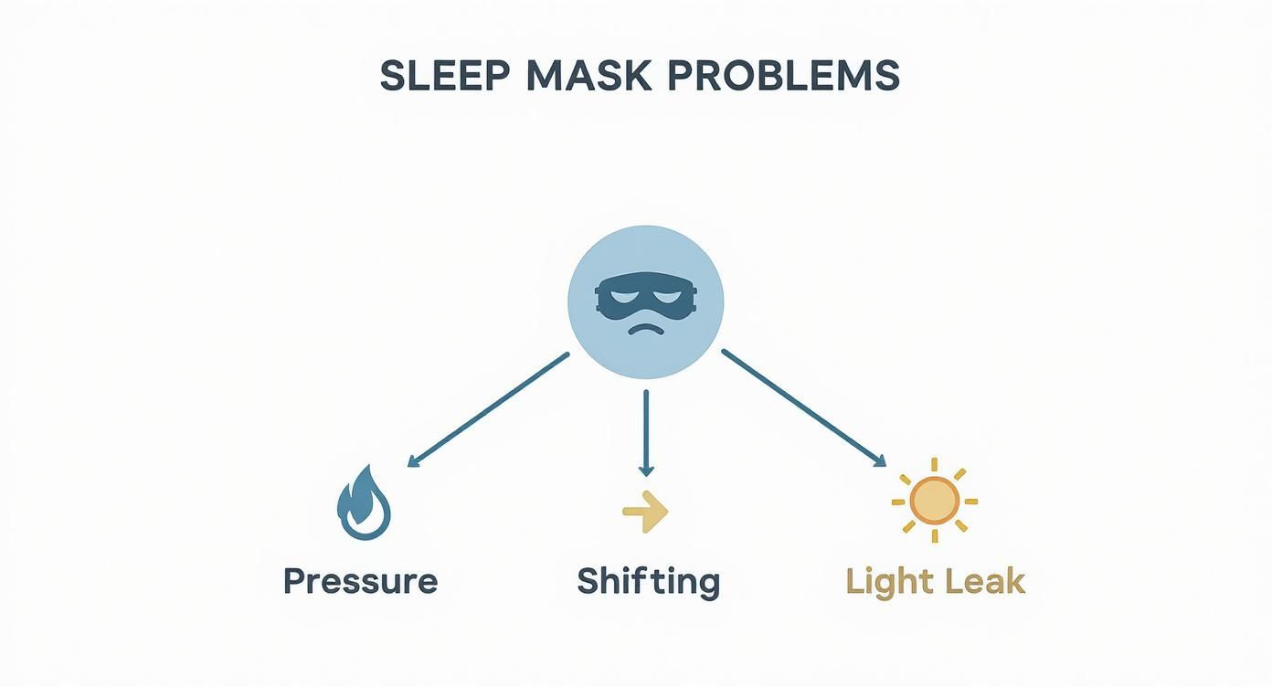 Infographic about sleep mask side sleeper