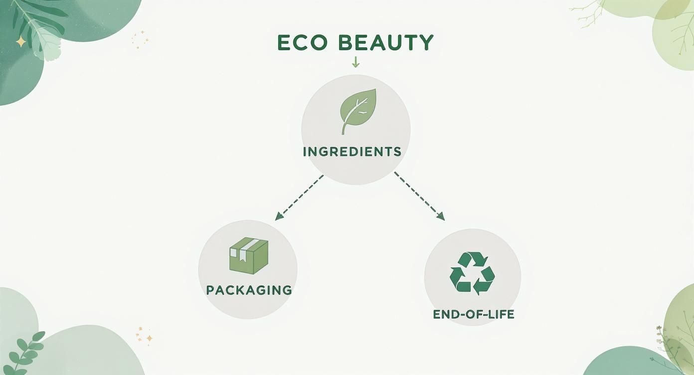 Infographic about environmentally friendly beauty products