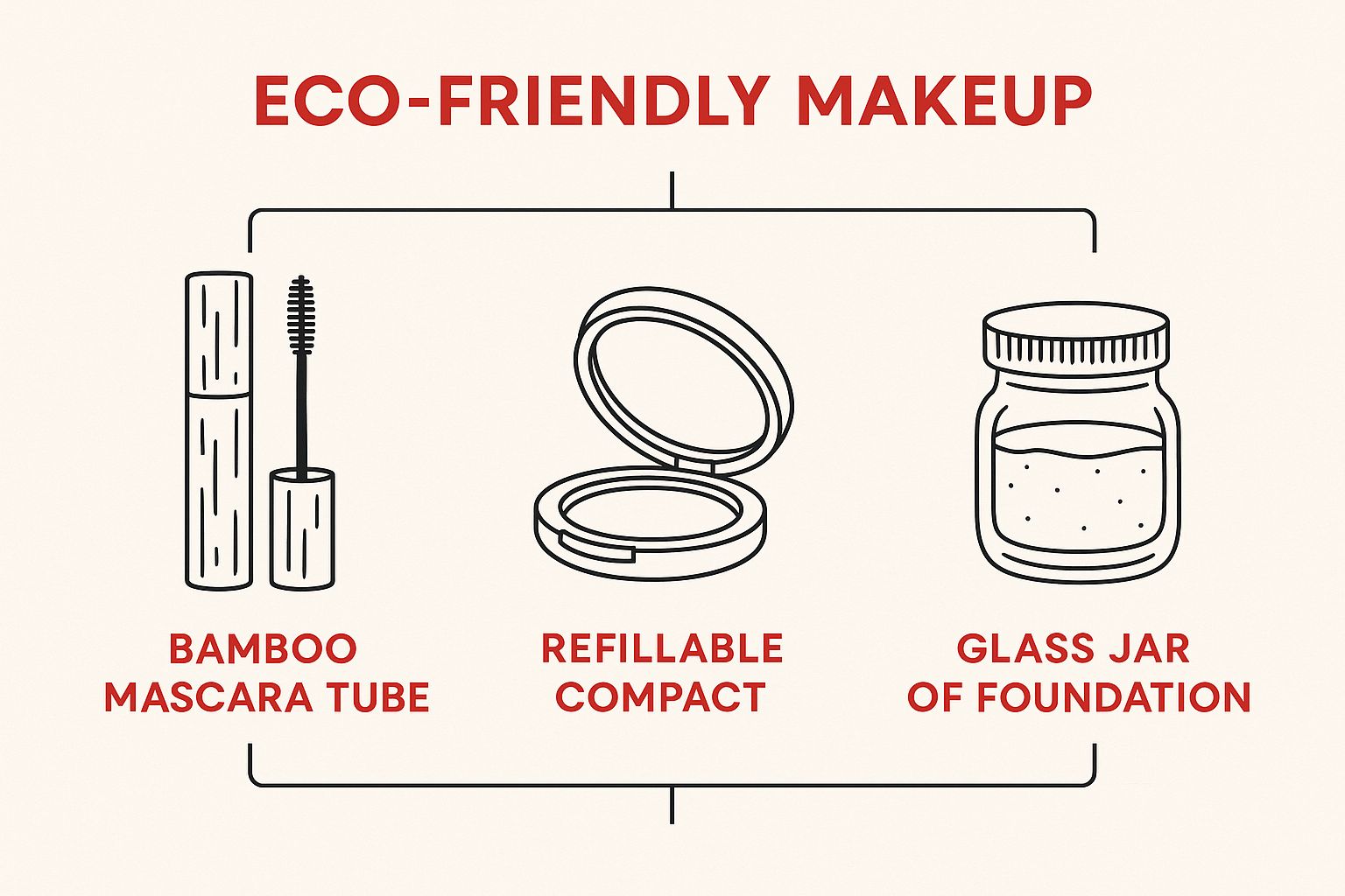 Infographic about zero waste makeup brands