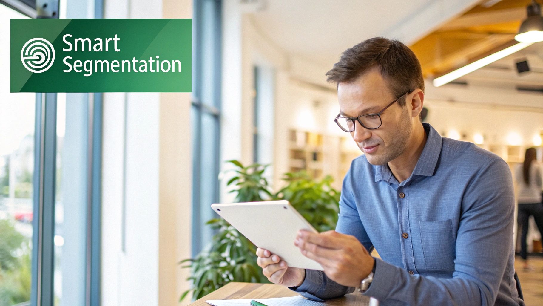 A flowchart showing email contacts being segmented into different campaign groups.