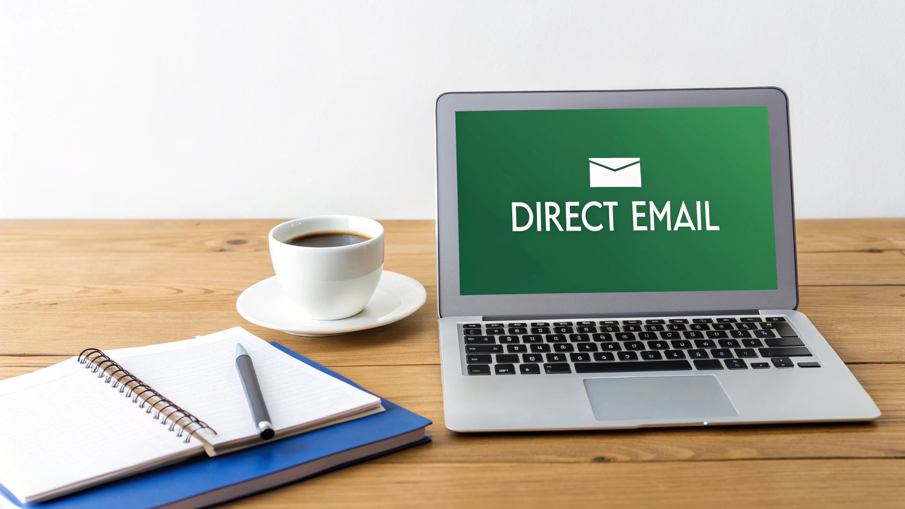 A professional woman typing on her laptop, focused on finding an email address