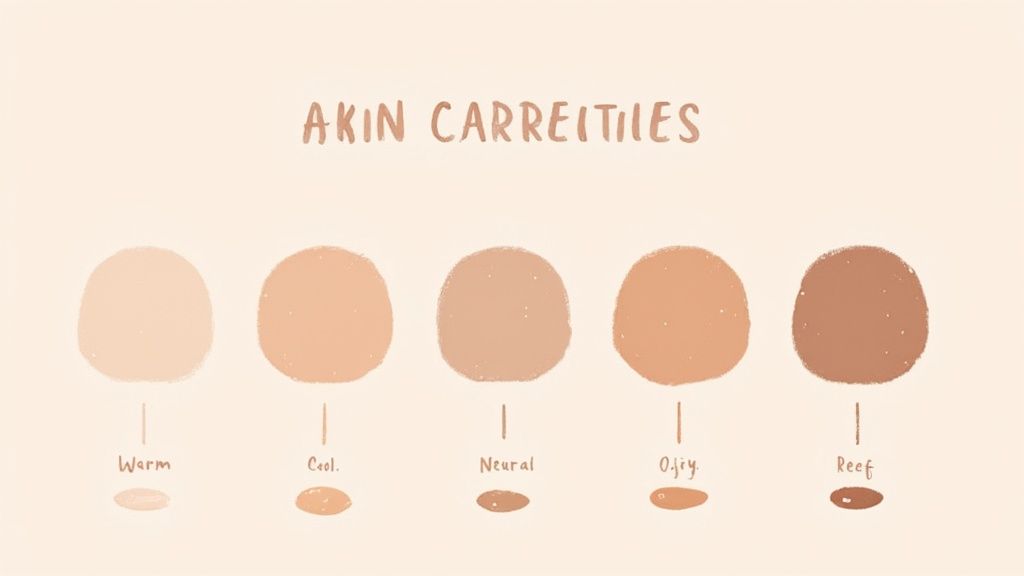 Several non toxic concealers arranged on a neutral background