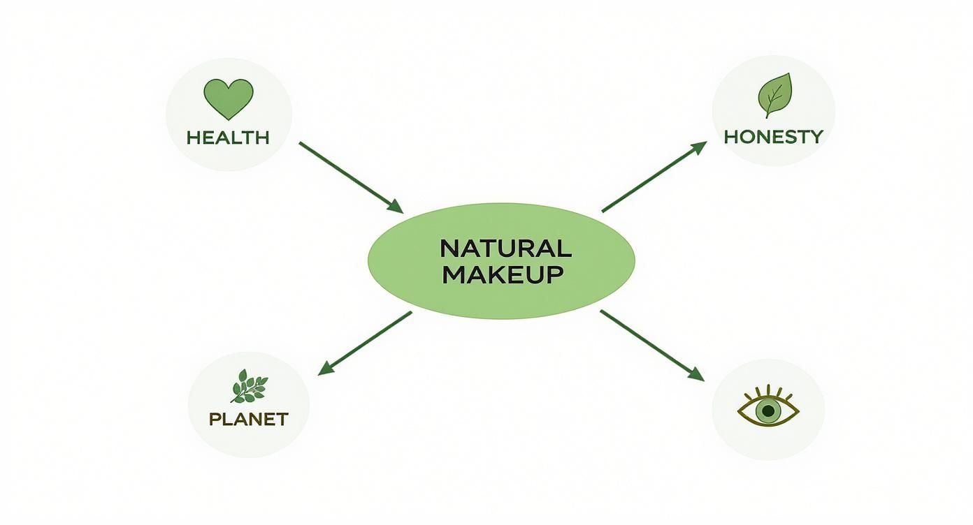 Infographic about natural makeup ingredients