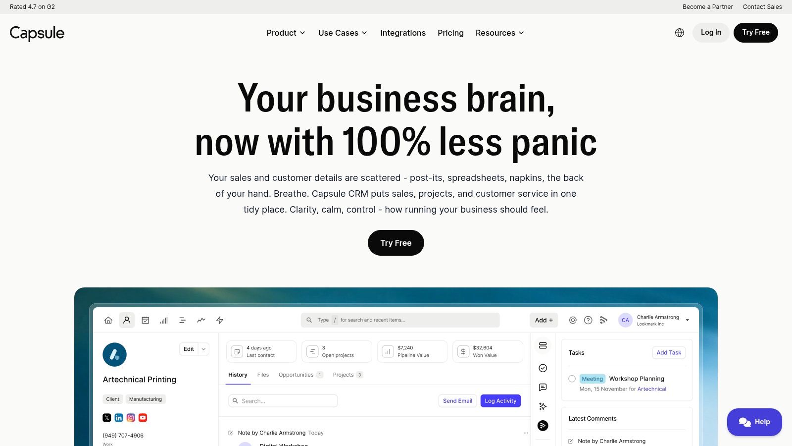 Capsule CRM (Free Plan)