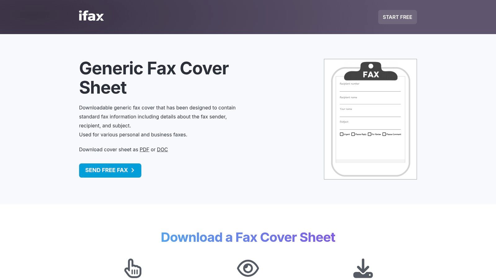iFax (free printable/fillable templates)