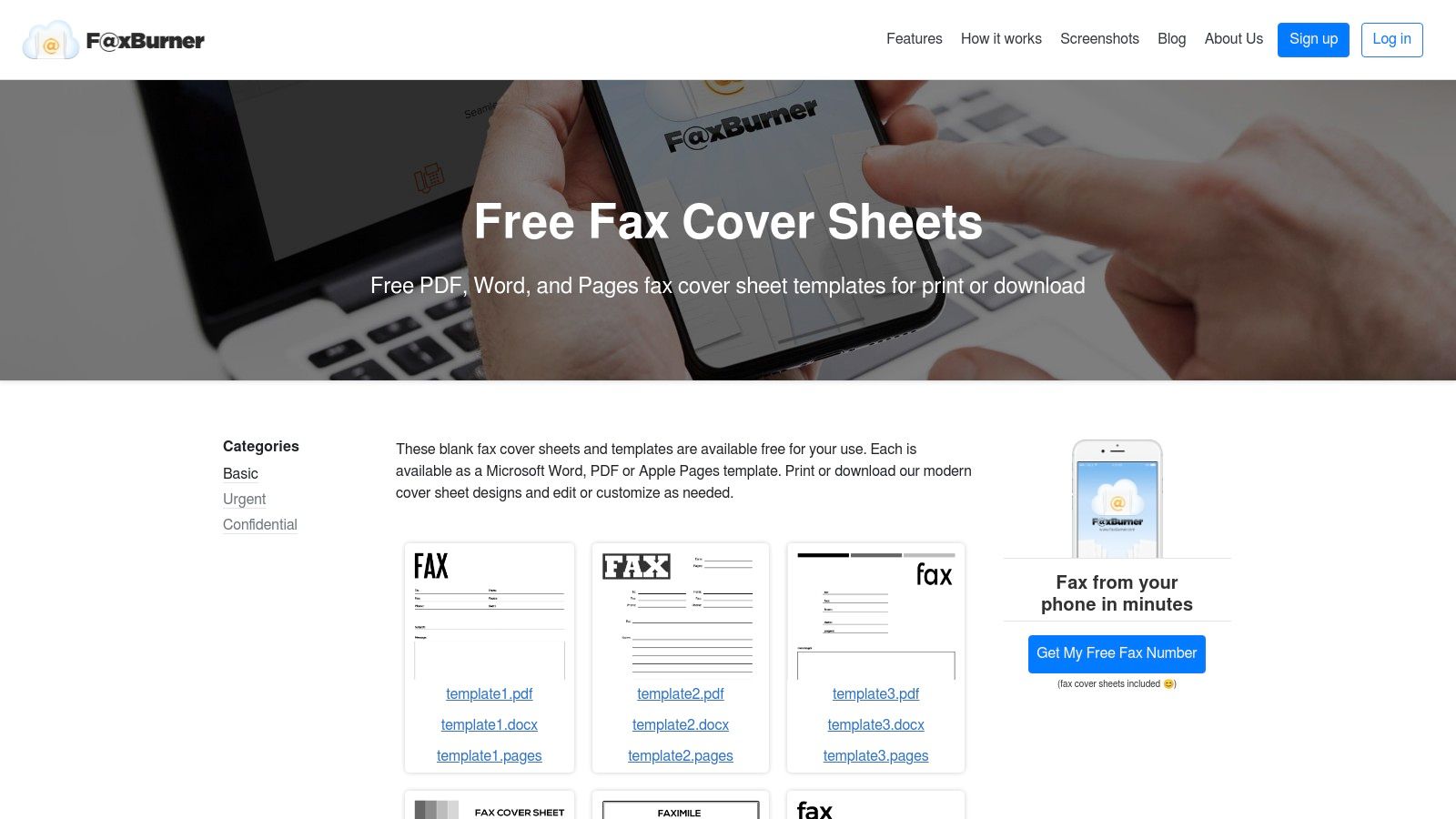 FaxBurner (Free Cover Sheets)