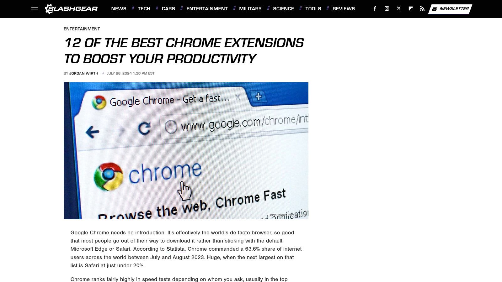 SlashGear – “Best Chrome Extensions to Boost Productivity”