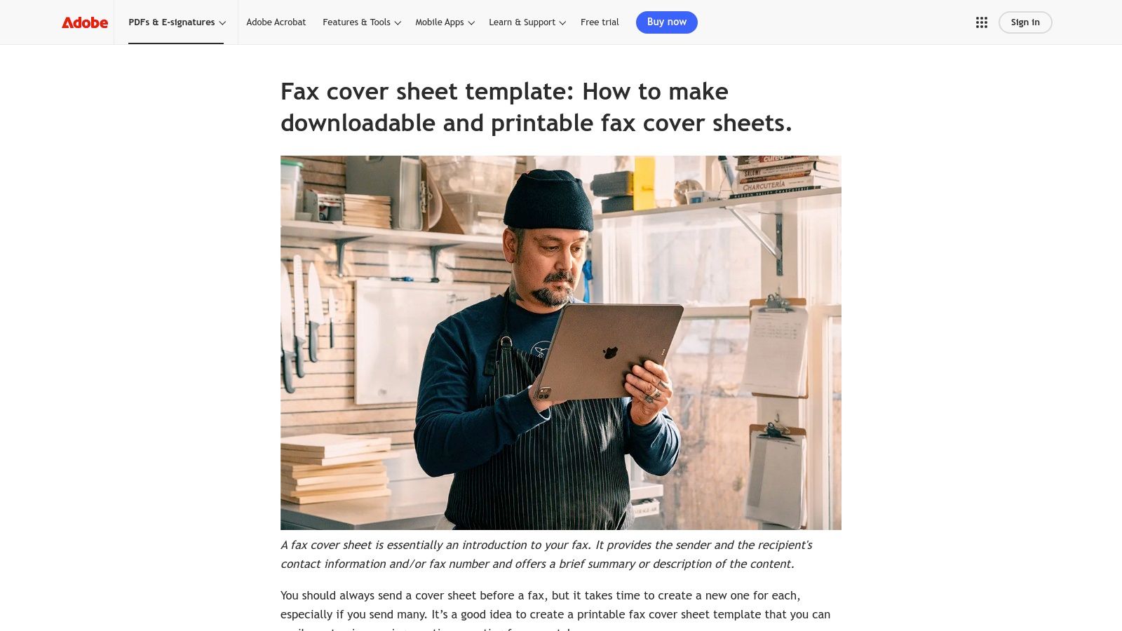 A person working on a laptop, representing the digital workflow and document management capabilities of Adobe Acrobat.