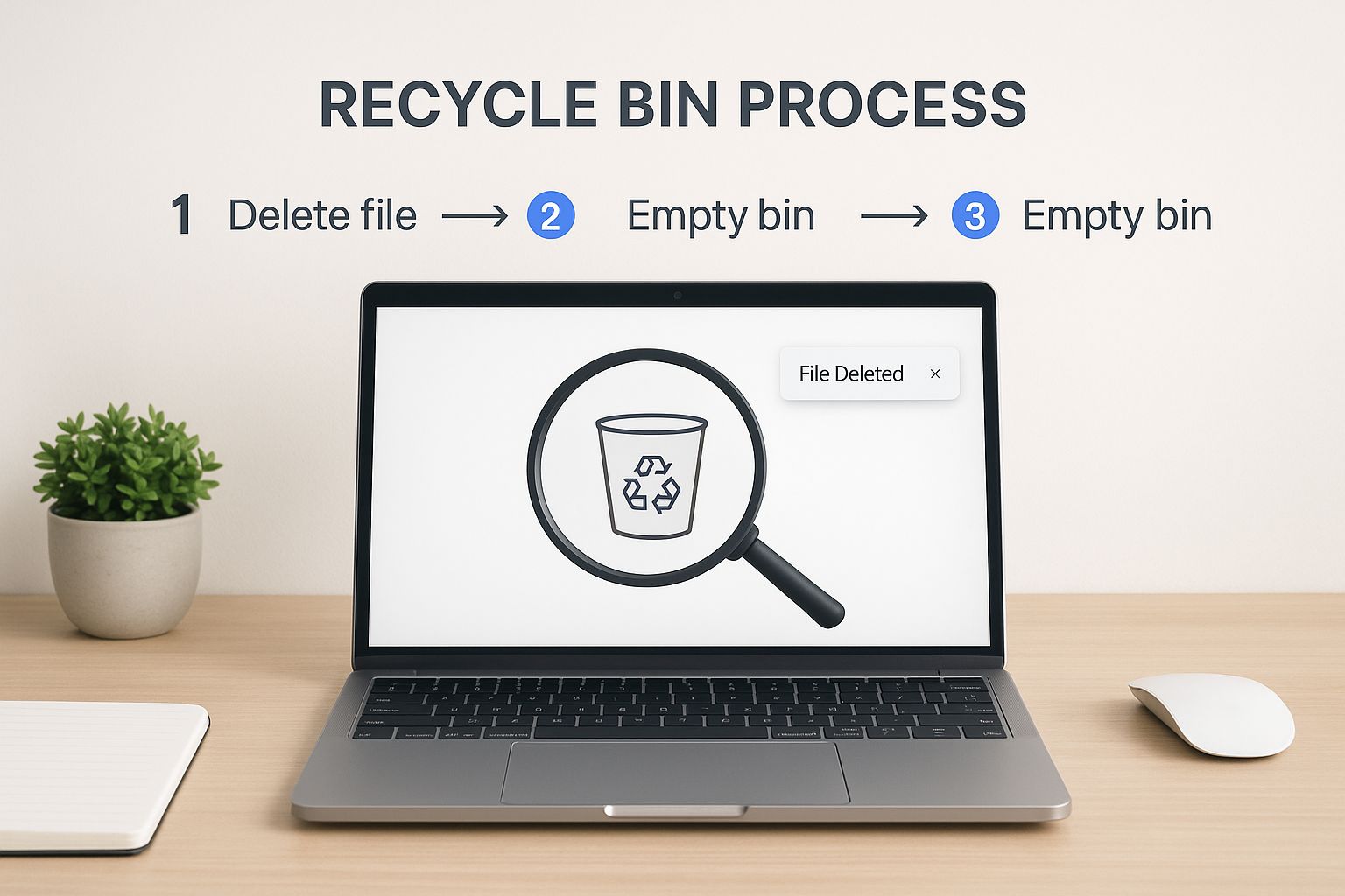 Infographic about how to recover deleted files