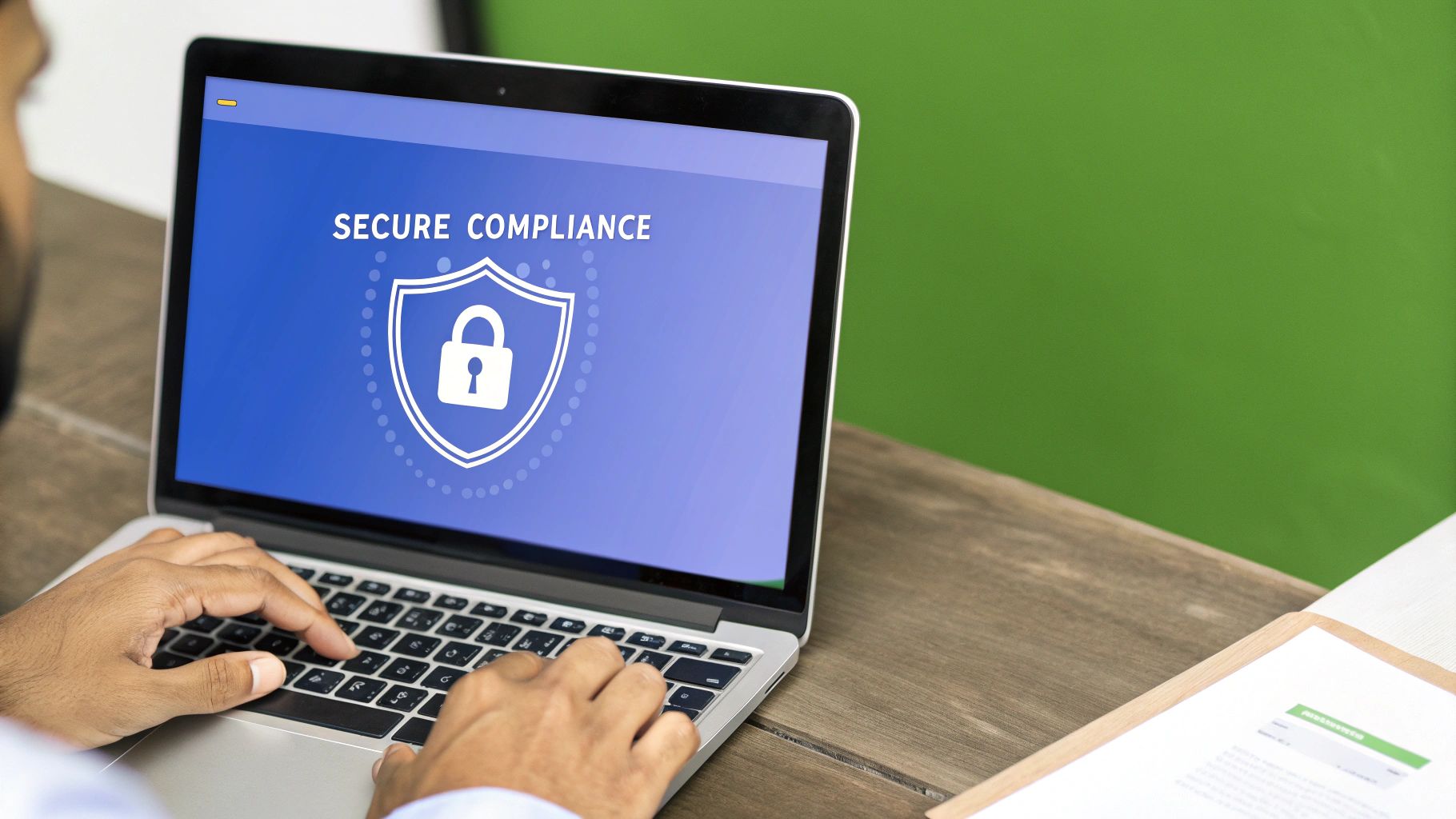 A cybersecurity expert monitoring multiple screens, symbolising proactive threat detection and compliance management.