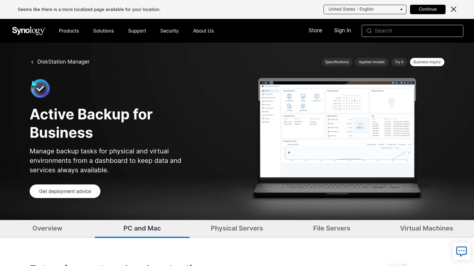 Synology Active Backup for Business