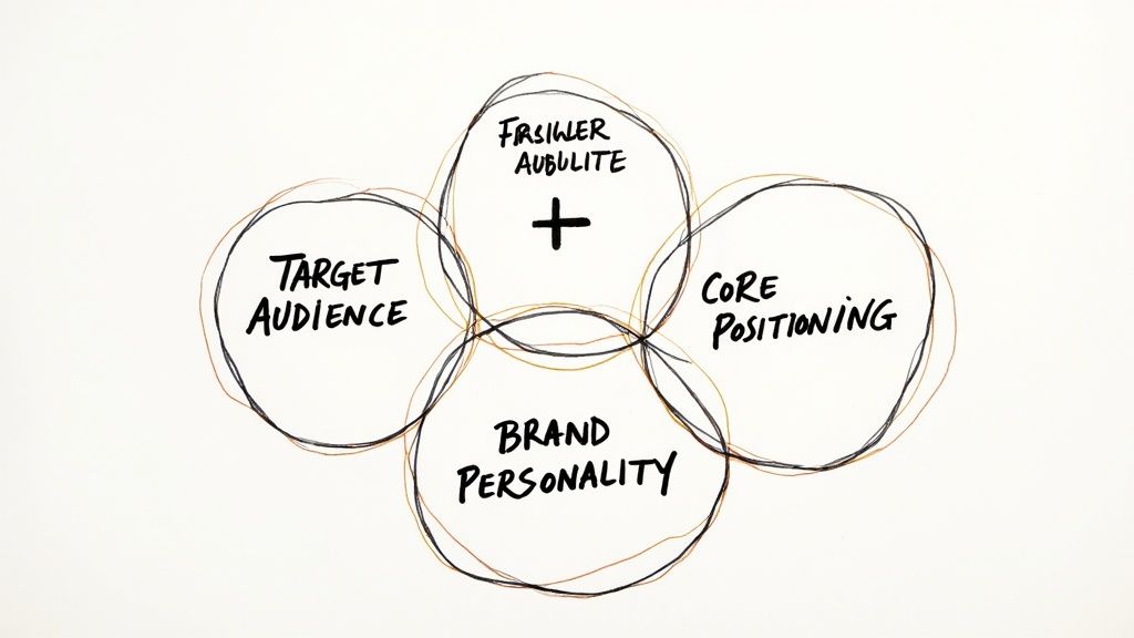 A person writing in a notebook, symbolizing the strategic planning phase before using a business name generator.