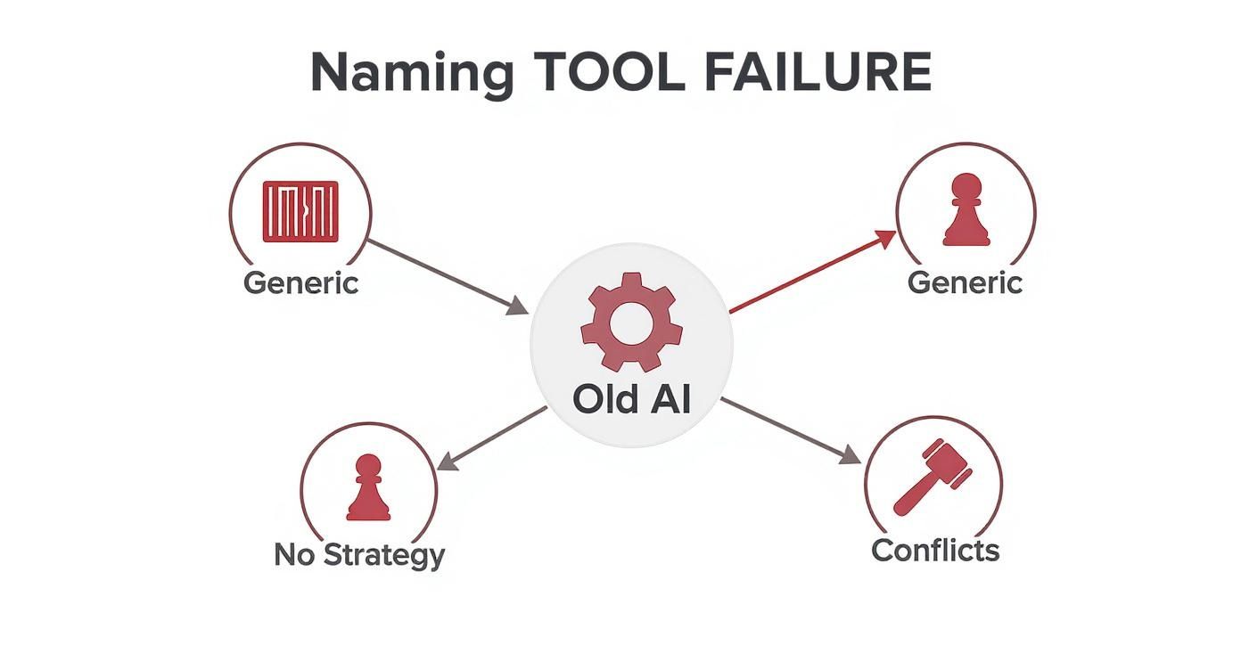 Infographic about startup company name generator