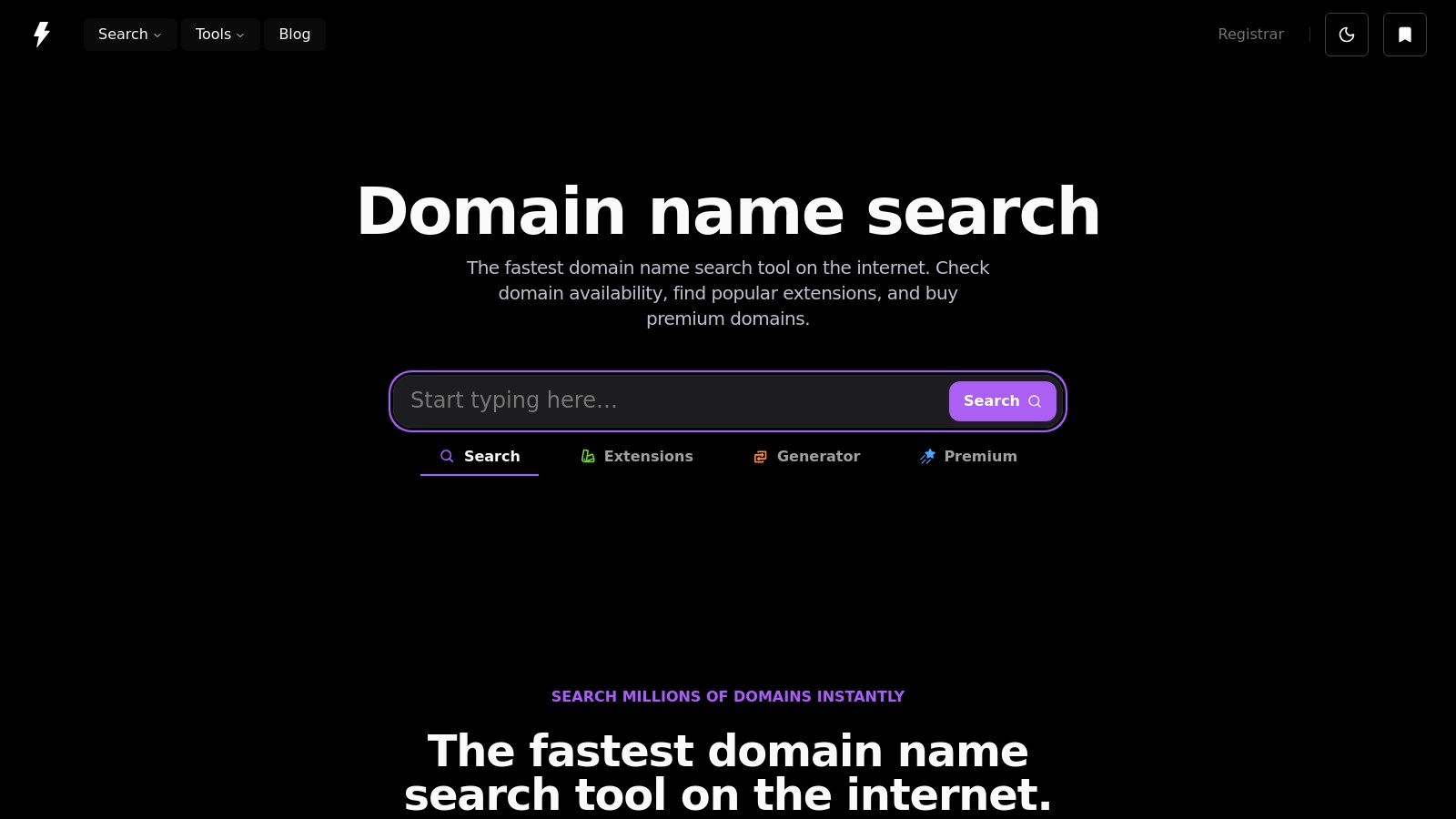 Instant Domain Search