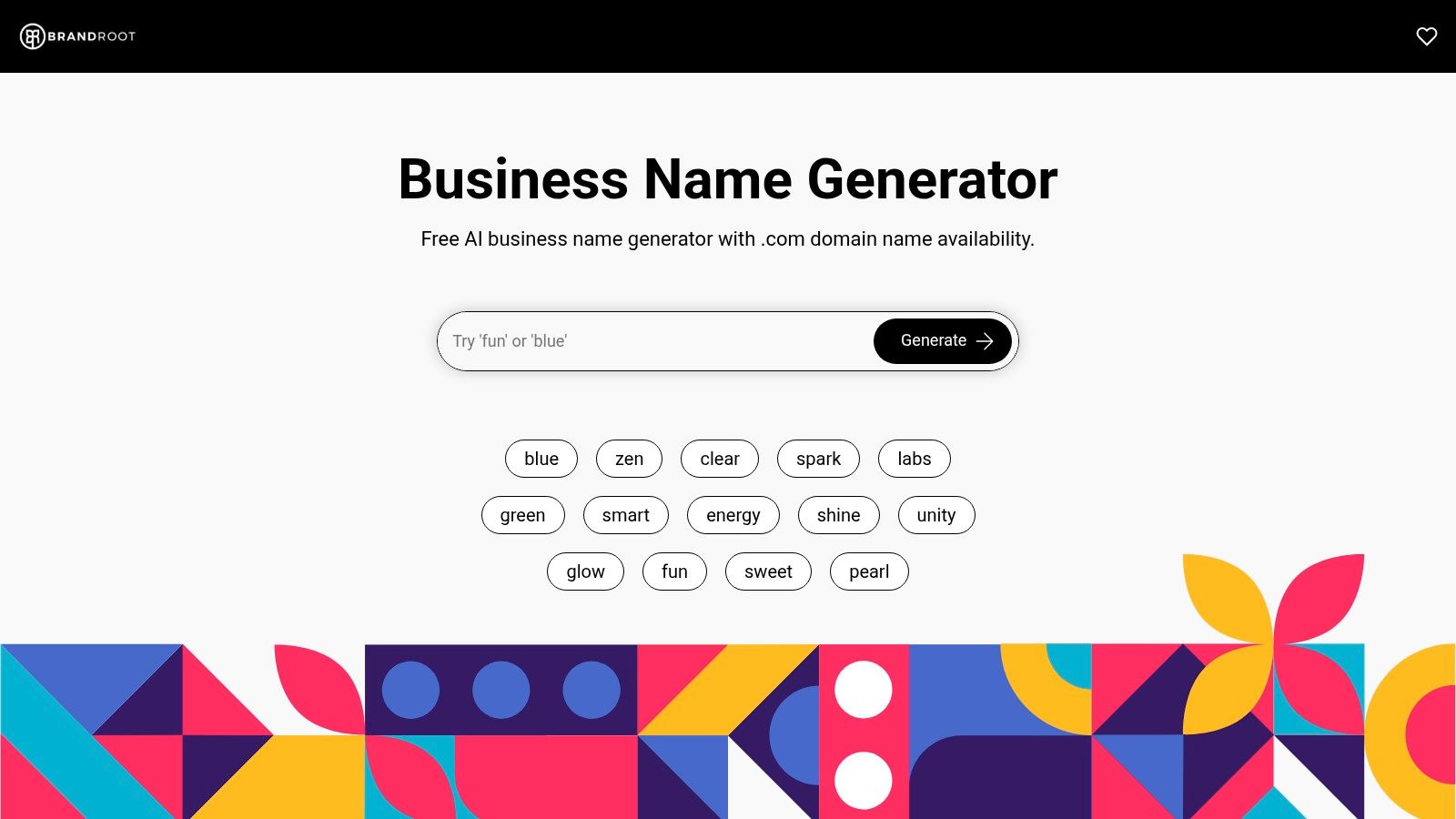 Brandroot — Generator + Curated Names (with checkout via partners)