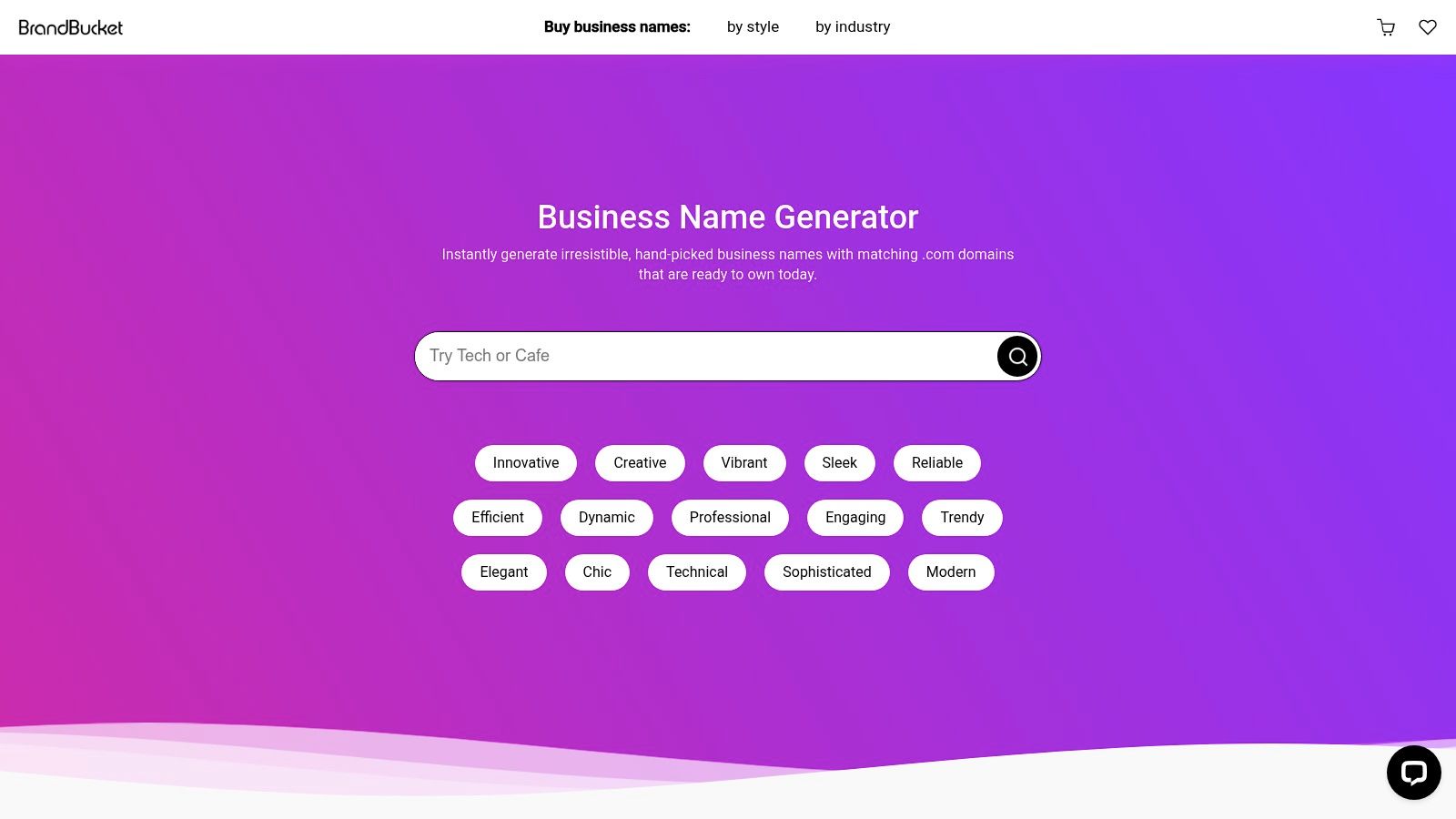 BrandBucket – Buyable Brandable Names (+ Generator)