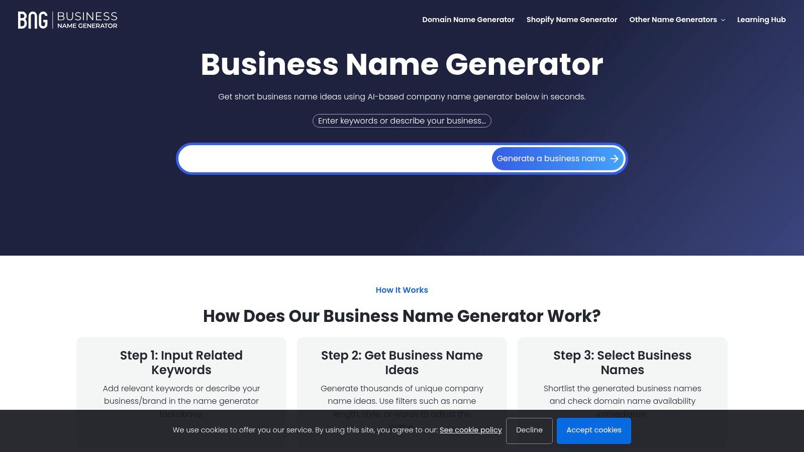 BusinessNameGenerator.com (BNG)