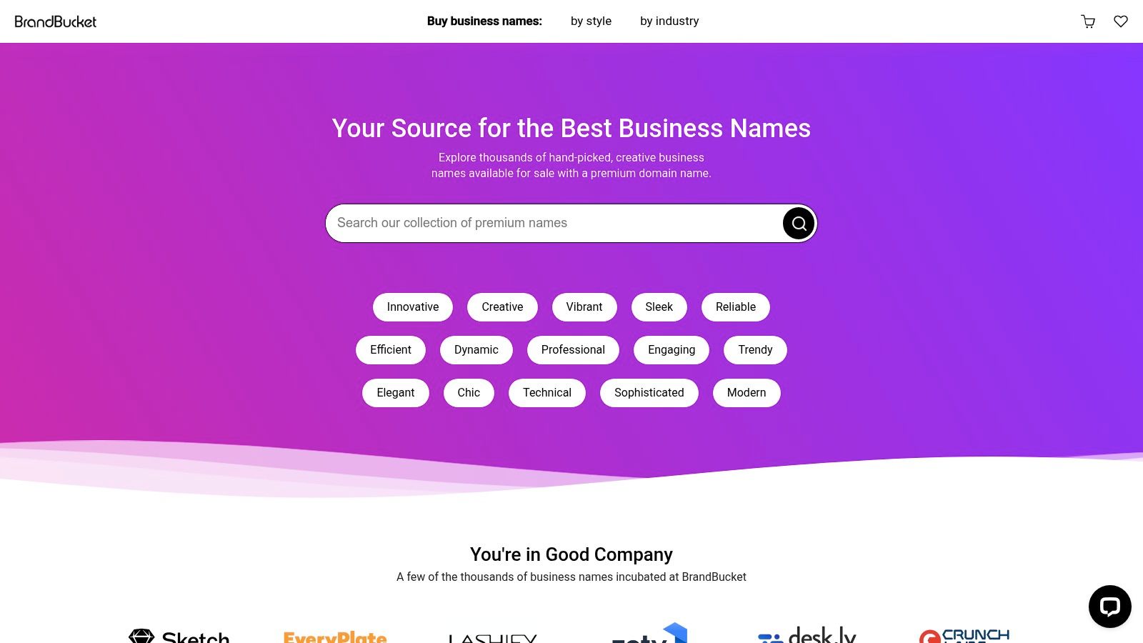 BrandBucket — Brandable Domain Marketplace