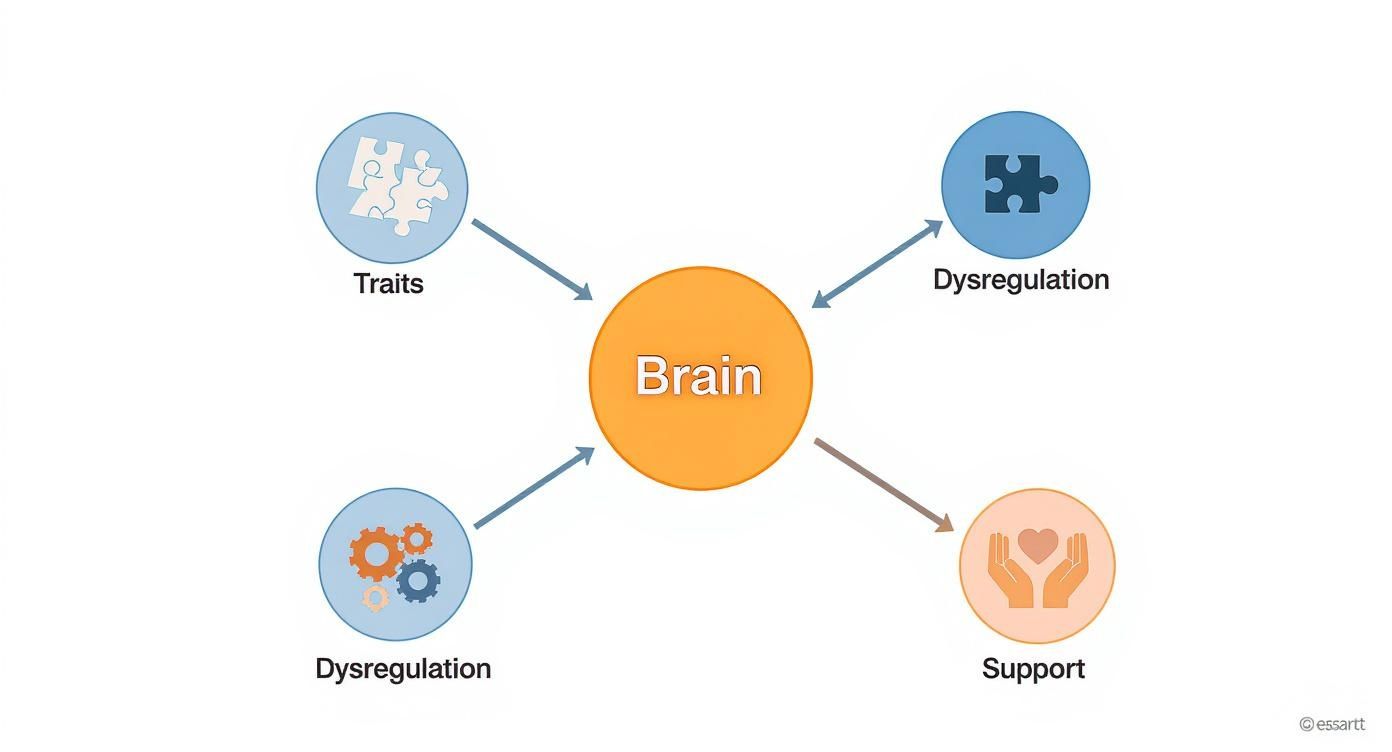 Infographic about nervous system autism