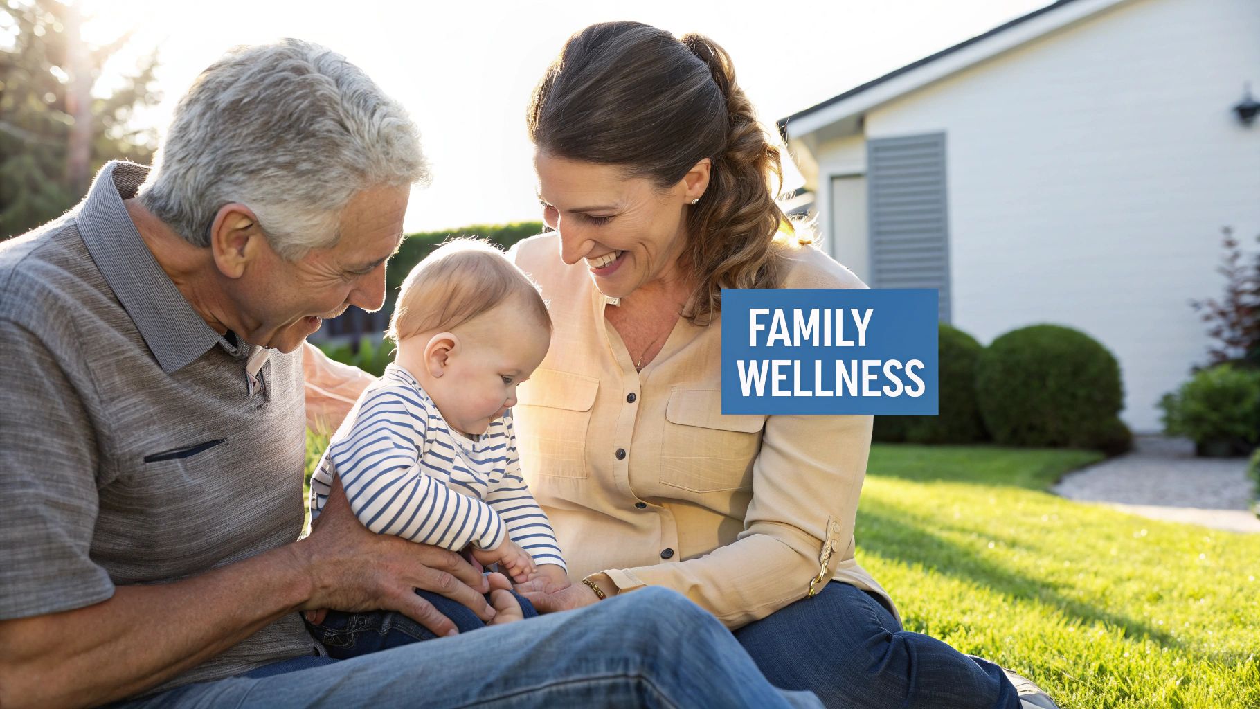 A chiropractor adjusting a young child's back in a family-friendly clinic.
