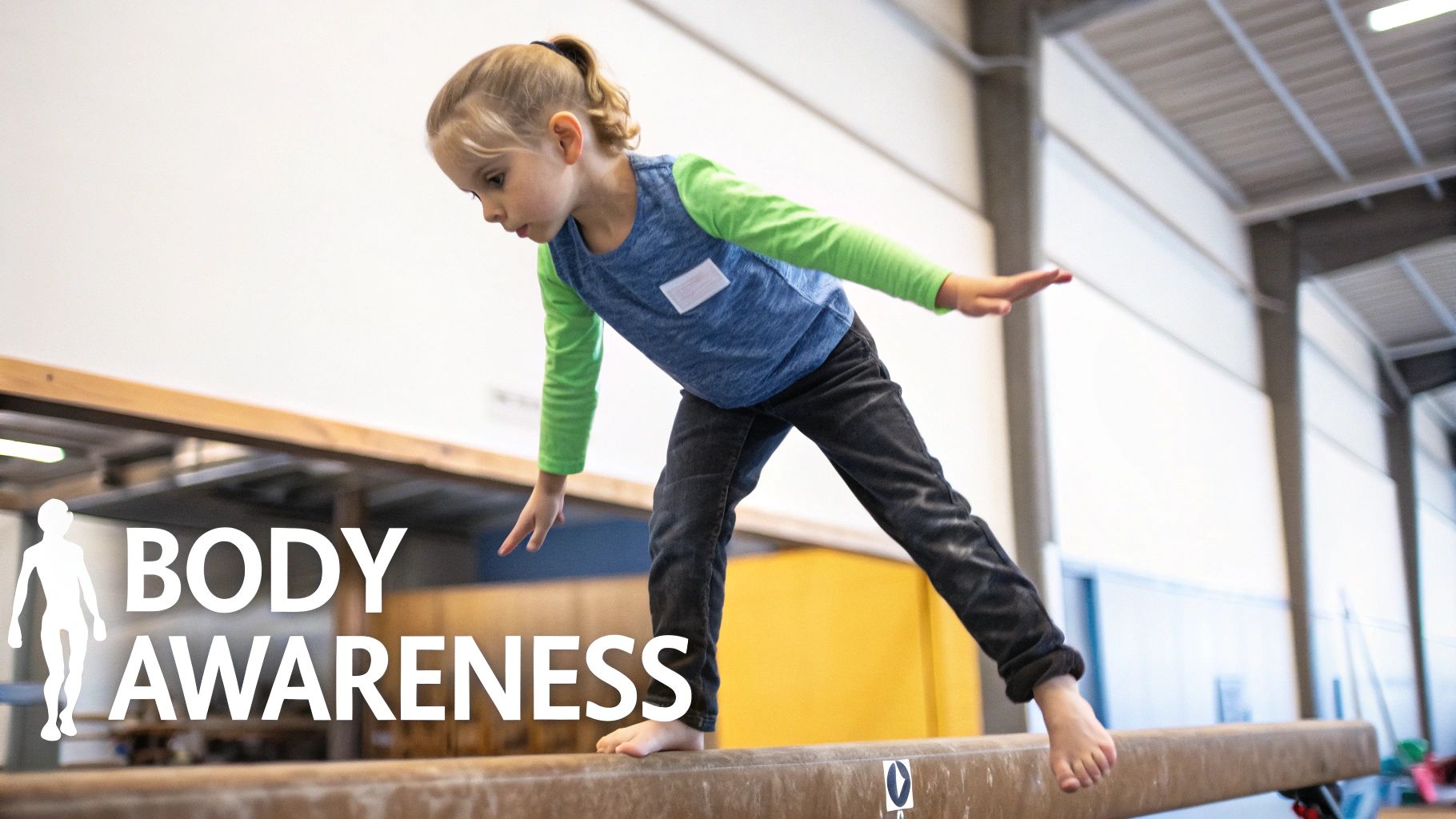 A child joyfully spinning in a field, engaging their vestibular and proprioceptive senses.