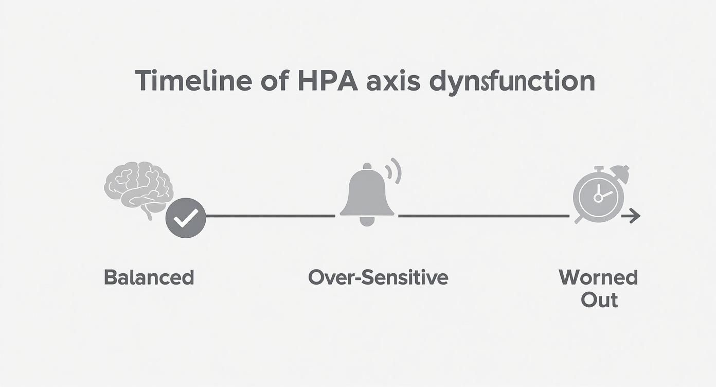 Infographic about hpa axis dysfunction symptoms