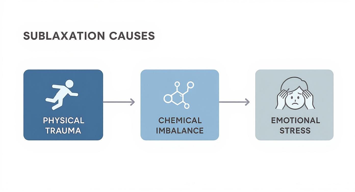 Infographic about what causes subluxations