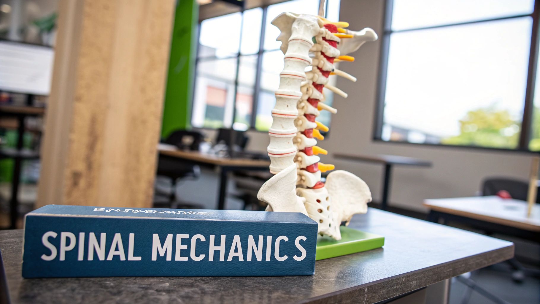 Chiropractor performing a postural analysis on a patient to identify subluxations