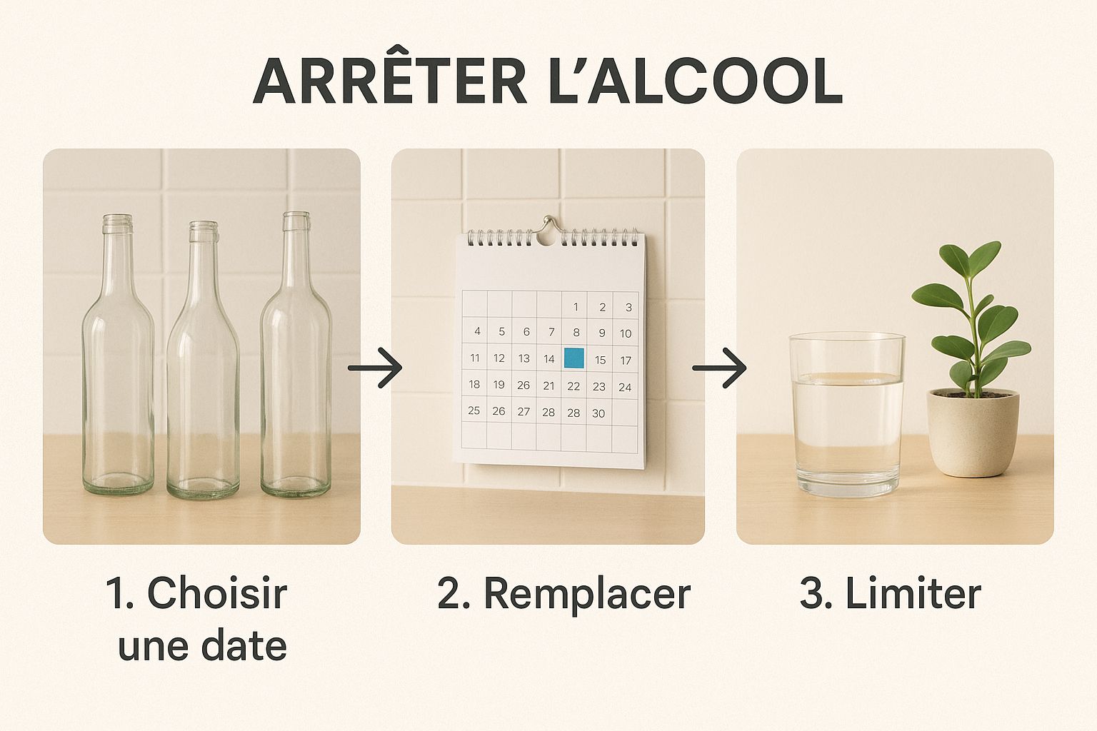 Infographic about comment arrêter de boire