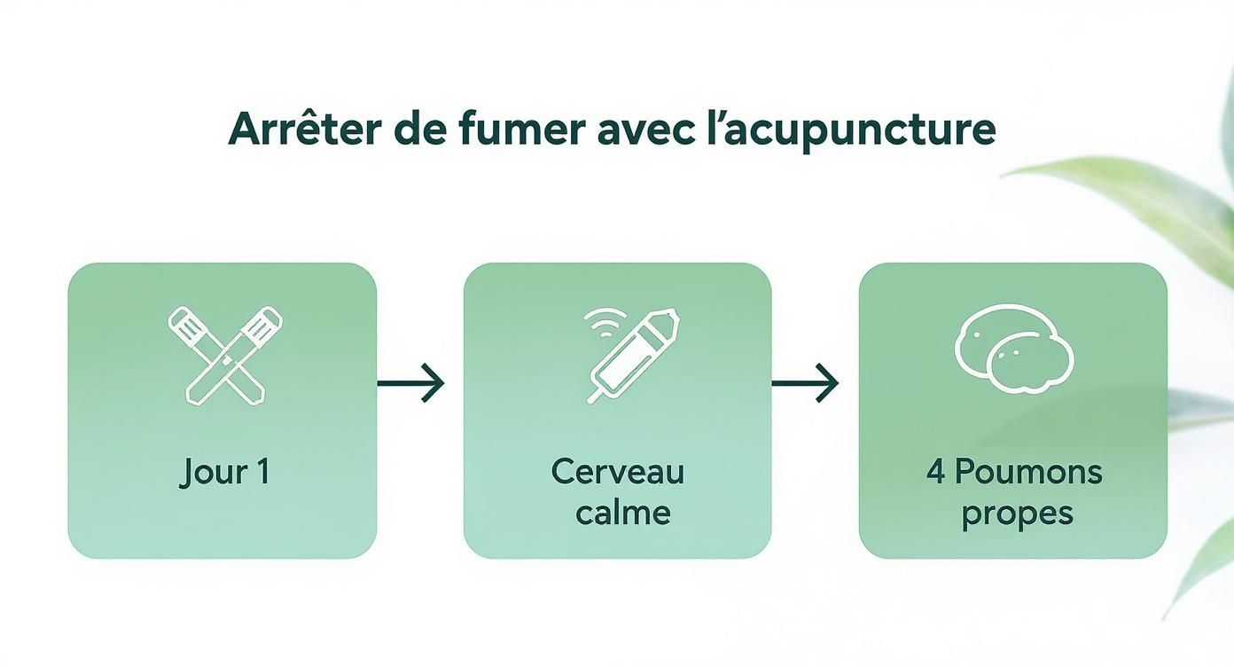 Infographic about arreter de fumer acupuncture